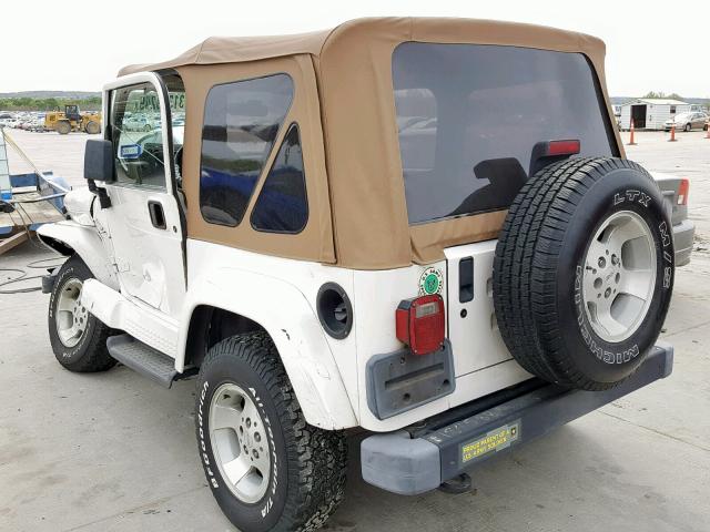 1J4FA59S7YP718554 - 2000 JEEP WRANGLER / WHITE photo 3