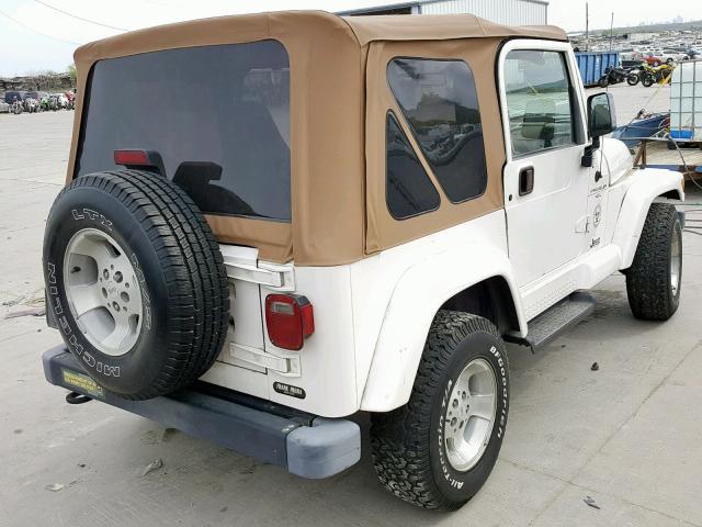 1J4FA59S7YP718554 - 2000 JEEP WRANGLER / WHITE photo 4