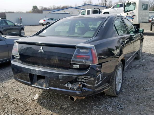 4A3AB76S65E047363 - 2005 MITSUBISHI GALANT GTS BLACK photo 4