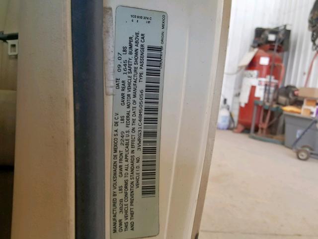 3VWRG31C48M505056 - 2008 VOLKSWAGEN NEW BEETLE ყვითელი ფოტო 10