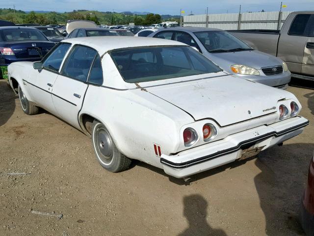 1E29K3Z459370 - 1973 CHEVROLET CHEVELL WHITE photo 3