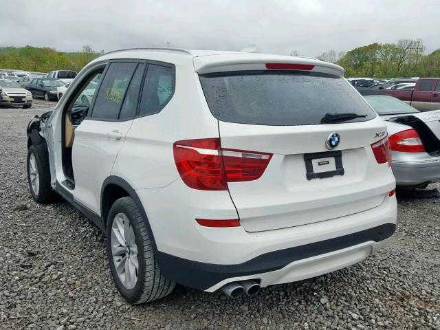 5UXWX9C31H0T23497 - 2017 BMW X3 XDRIVE2 WHITE photo 3