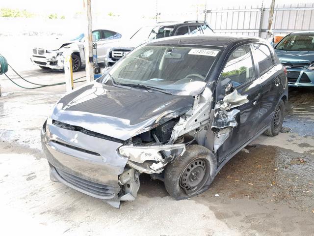 ML32A3HJ9EH006525 - 2014 MITSUBISHI MIRAGE DE GRAY photo 2