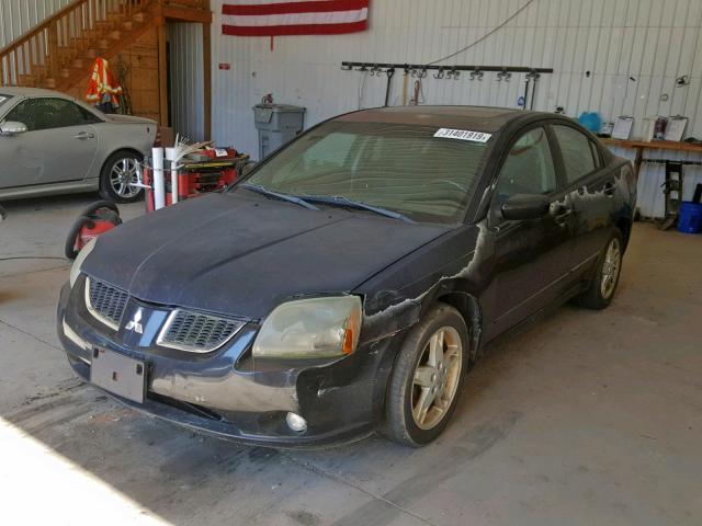 4A3AB76S94E138626 - 2004 MITSUBISHI GALANT GTS BLACK photo 2