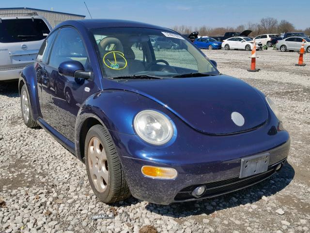 3VWCB21C82M421764 - 2002 VOLKSWAGEN NEW BEETLE BLUE photo 1
