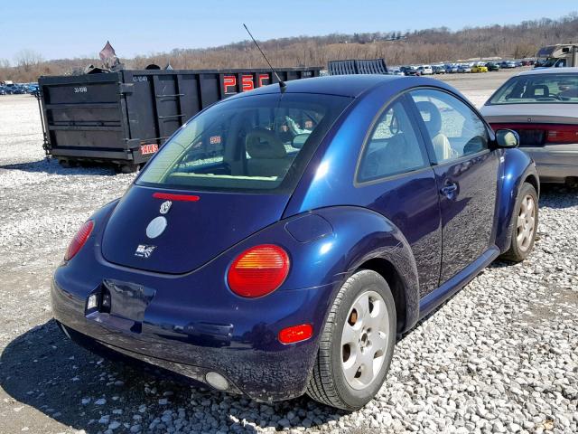 3VWCB21C82M421764 - 2002 VOLKSWAGEN NEW BEETLE BLUE photo 4