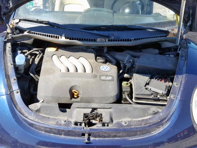 3VWCB21C82M421764 - 2002 VOLKSWAGEN NEW BEETLE BLUE photo 7