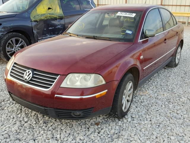 WVWPD63BX4P055538 - 2004 VOLKSWAGEN PASSAT GLS MAROON photo 2