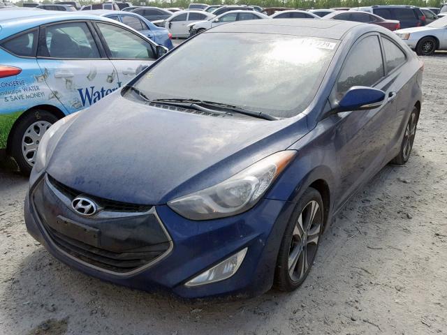 KMHDH6AE6DU000716 - 2013 HYUNDAI ELANTRA CO BLUE photo 2