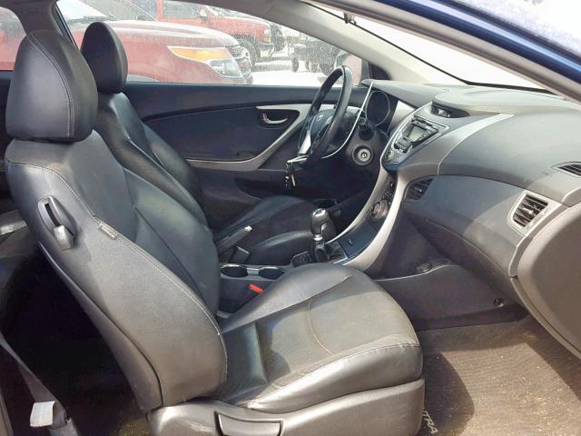 KMHDH6AE6DU000716 - 2013 HYUNDAI ELANTRA CO BLUE photo 5