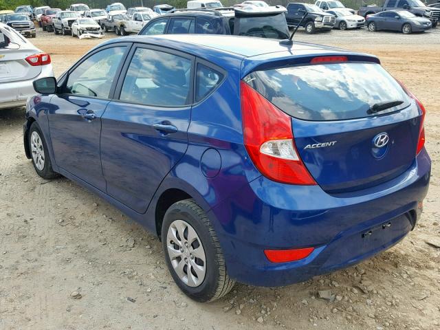 KMHCT5AE6HU331693 - 2017 HYUNDAI ACCENT SE BLUE photo 3