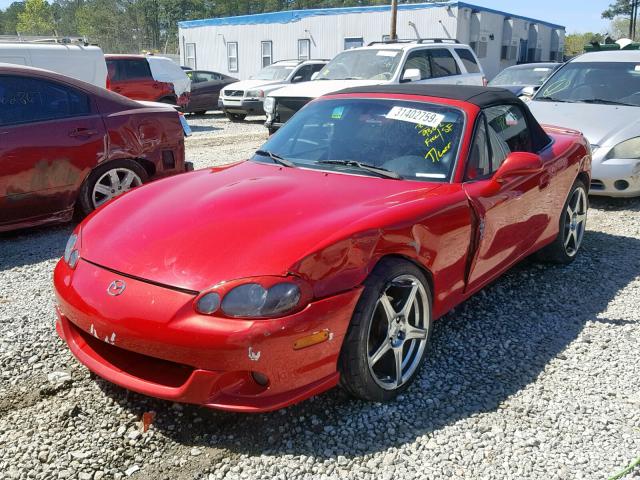 JM1NB354040407660 - 2004 MAZDA MX-5 MIATA RED photo 2