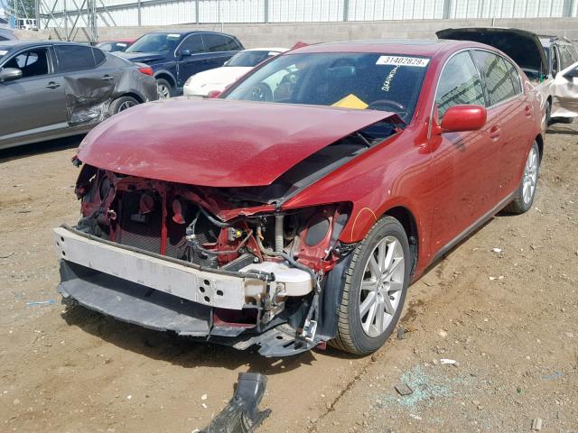 JTHBH96S965008932 - 2006 LEXUS GS 300 RED photo 2