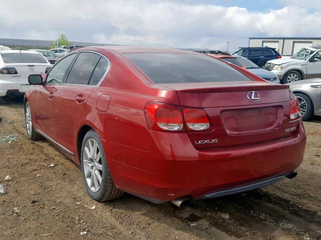 JTHBH96S965008932 - 2006 LEXUS GS 300 RED photo 3