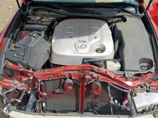 JTHBH96S965008932 - 2006 LEXUS GS 300 RED photo 7