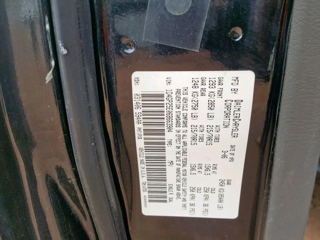 1D4GP25E06B663904 - 2006 DODGE CARAVAN SE BLACK photo 10