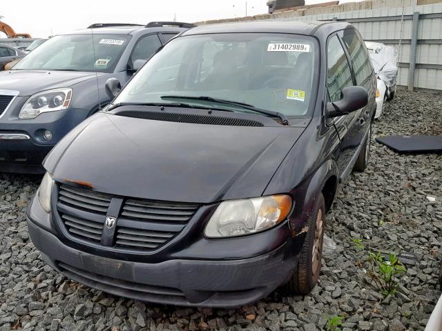 1D4GP25E06B663904 - 2006 DODGE CARAVAN SE BLACK photo 2