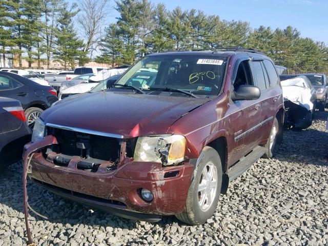 1GKDT13SX62313182 - 2006 GMC ENVOY MAROON photo 2