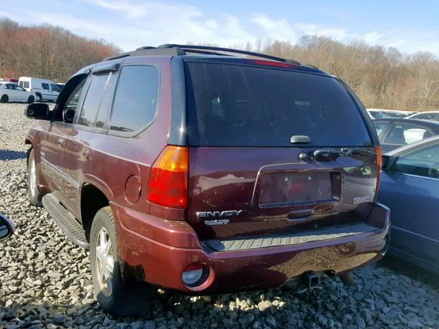 1GKDT13SX62313182 - 2006 GMC ENVOY MAROON photo 3