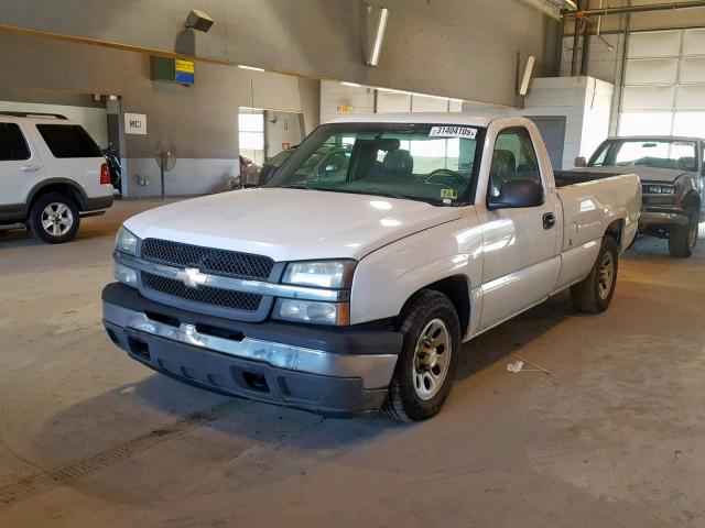 1GCEC14X85Z220595 - 2005 CHEVROLET SILVERADO WHITE photo 2