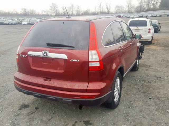 JHLRE4H71BC022269 - 2011 HONDA CR-V EXL MAROON photo 4