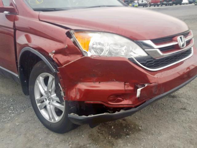 JHLRE4H71BC022269 - 2011 HONDA CR-V EXL MAROON photo 9