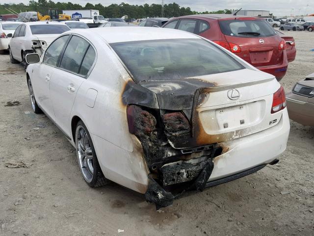 JTHCH96S360011360 - 2006 LEXUS GS 300 WHITE photo 3