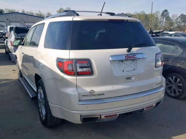 1GKKVTKD1EJ260196 - 2014 GMC ACADIA DEN WHITE photo 3