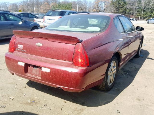 2G1WK151869226158 - 2006 CHEVROLET MONTE CARL MAROON photo 4