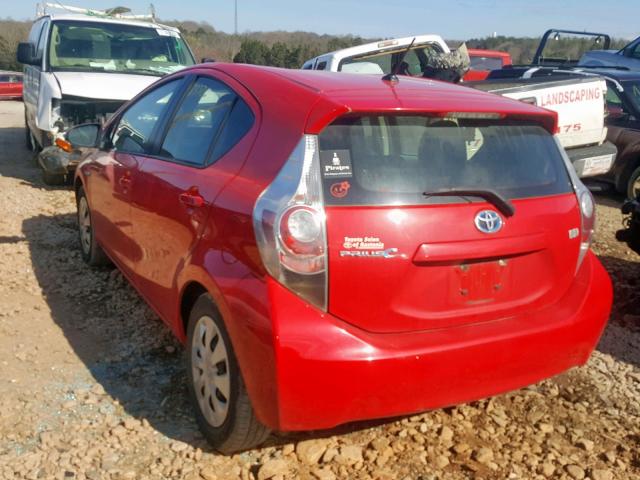 JTDKDTB30D1049088 - 2013 TOYOTA PRIUS C RED photo 3