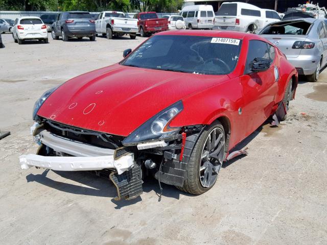 JN1AZ4EH5FM442194 - 2015 NISSAN 370Z BASE RED photo 2