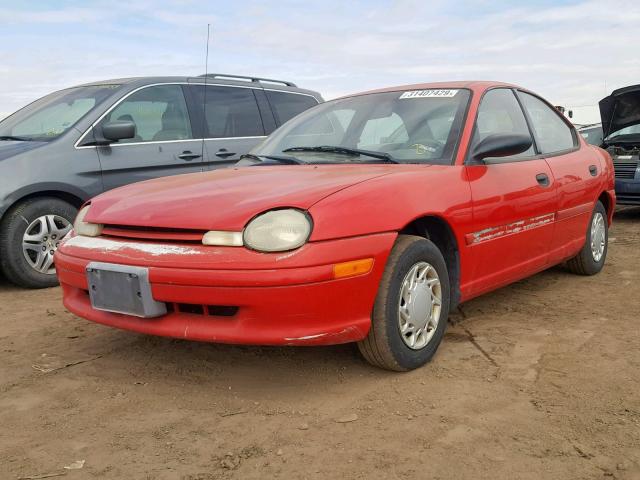 1B3ES47C9SD634346 - 1995 DODGE NEON HIGHL RED photo 2