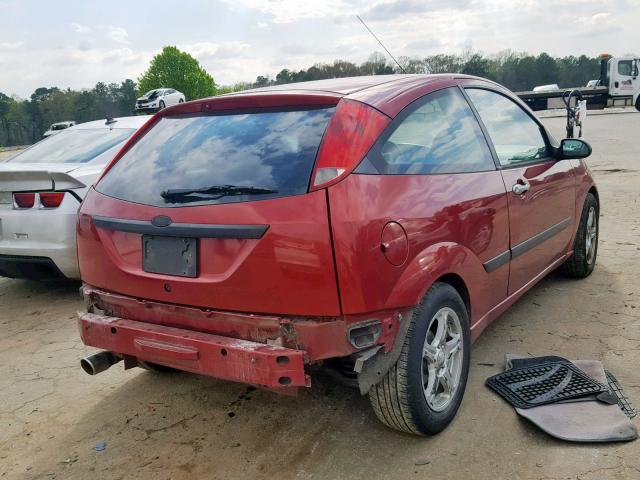 3FAFP31363R180157 - 2003 FORD FOCUS ZX3 RED photo 4