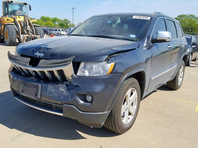 1C4RJEBG7DC632414 - 2013 JEEP GRAND CHER BLUE photo 2