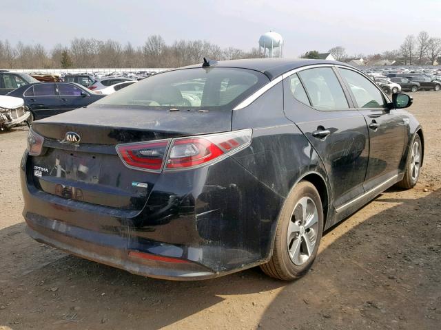 KNAGM4AD8E5067402 - 2014 KIA OPTIMA HYB BLACK photo 4