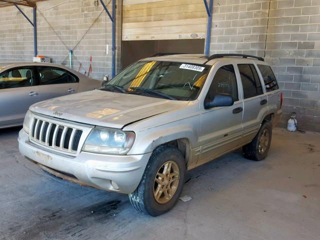 1J4GX48SX4C355876 - 2004 JEEP GRAND CHER SILVER photo 2