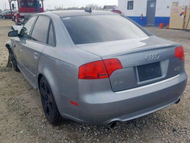 WAUEF78E66A051385 - 2006 AUDI A4 S-LINE GRAY photo 3