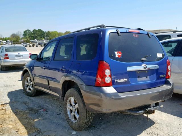 4F2YZ04196KM00437 - 2006 MAZDA TRIBUTE S BLUE photo 3