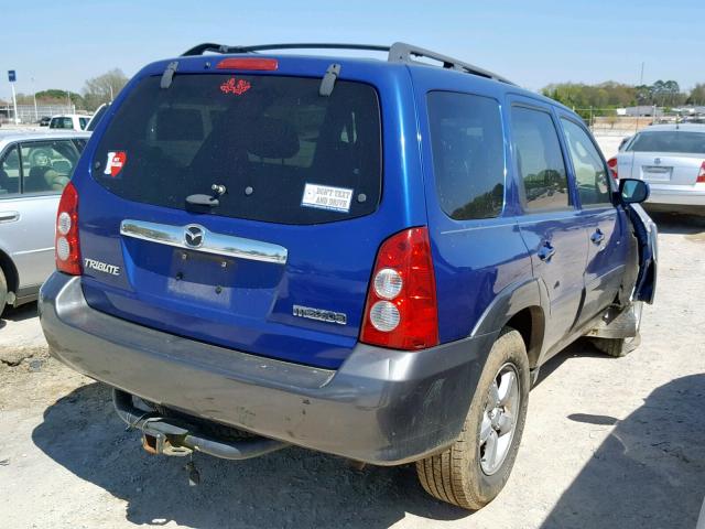 4F2YZ04196KM00437 - 2006 MAZDA TRIBUTE S BLUE photo 4