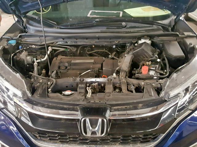 2HKRM4H74FH637215 - 2015 HONDA CR-V EXL BLUE photo 7