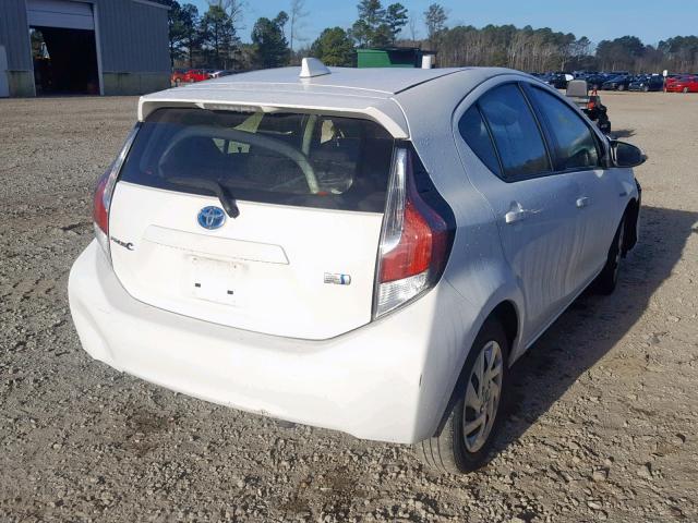 JTDKDTB38F1094010 - 2015 TOYOTA PRIUS C WHITE photo 4