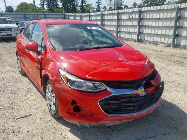 1G1BJ5SMXK7106221 - 2019 CHEVROLET CRUZE RED photo 1