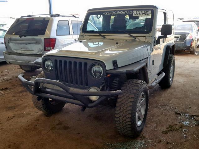 1J4FA49S86P746838 - 2006 JEEP WRANGLER / SILVER photo 2