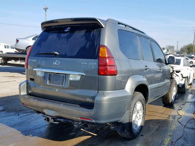 JTJBT20X860100944 - 2006 LEXUS GX 470 GRAY photo 4