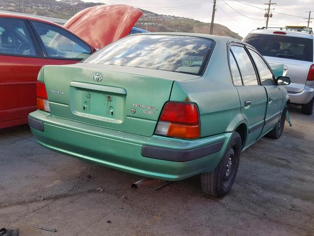 JT2BC52L8V0203206 - 1997 TOYOTA TERCEL CE GREEN photo 4