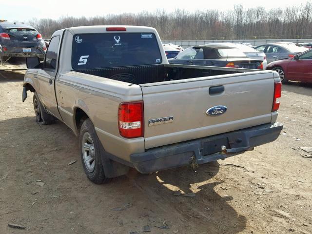 1FTYR10D87PA45822 - 2007 FORD RANGER GOLD photo 3