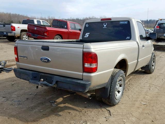 1FTYR10D87PA45822 - 2007 FORD RANGER GOLD photo 4