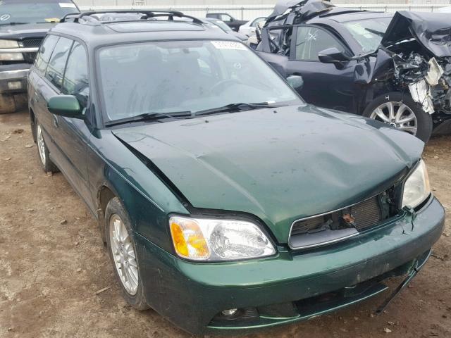 4S3BH635237301148 - 2003 SUBARU LEGACY L GREEN photo 1