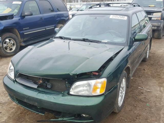 4S3BH635237301148 - 2003 SUBARU LEGACY L GREEN photo 2