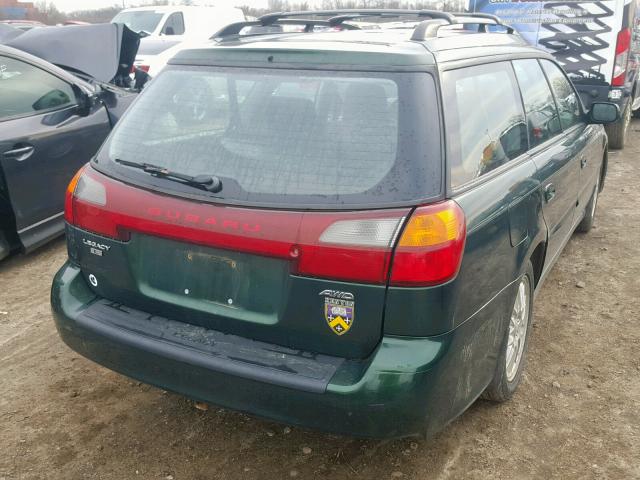 4S3BH635237301148 - 2003 SUBARU LEGACY L GREEN photo 4